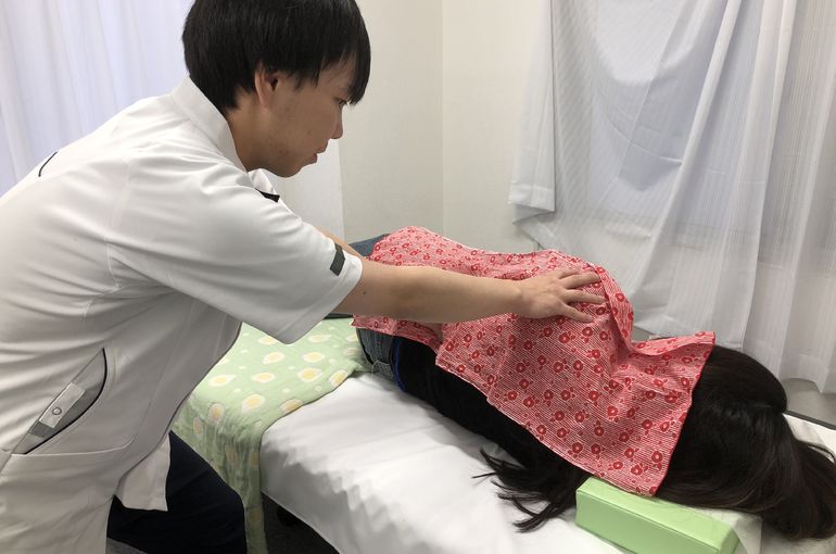 横向きのマッサージ